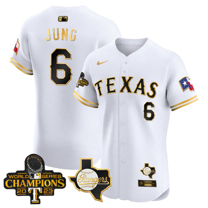 Texas Rangers World Series Champions Vapor Premier Elite Jersey V2 - All Stitched