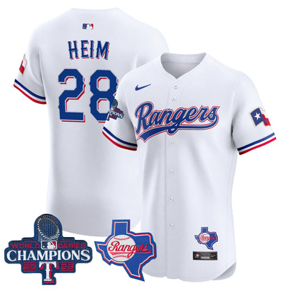 Texas Rangers World Series Champions Vapor Premier Elite Jersey V2 - All Stitched