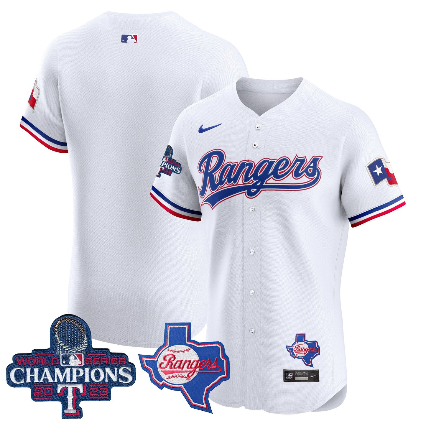 Texas Rangers World Series Champions Vapor Premier Elite Jersey V2 - All Stitched