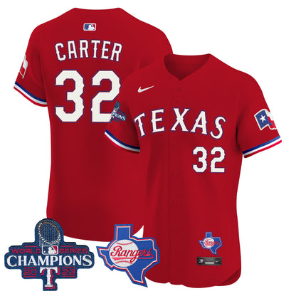 Texas Rangers World Series Champions Vapor Premier Elite Jersey V2 - All Stitched