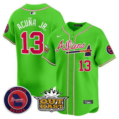 Atlanta Braves Atliens Vapor Premier Limited Jersey - All Stitched