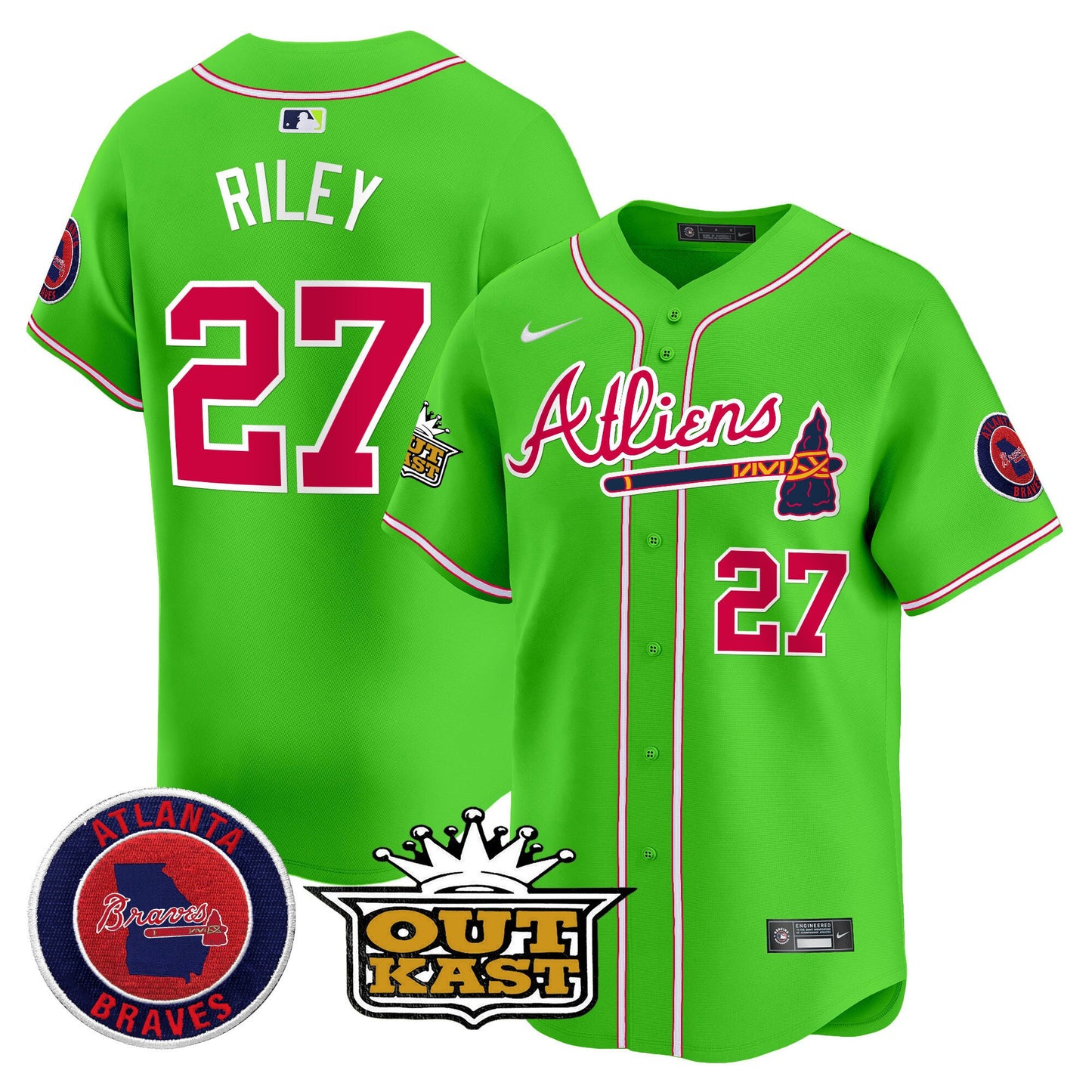 Atlanta Braves Atliens Vapor Premier Limited Jersey - All Stitched