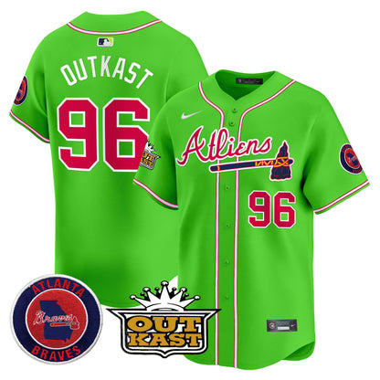 Atlanta Braves Atliens Vapor Premier Limited Jersey - All Stitched