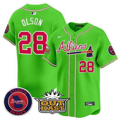 Atlanta Braves Atliens Vapor Premier Limited Jersey - All Stitched