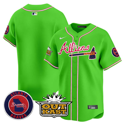 Atlanta Braves Atliens Vapor Premier Limited Jersey - All Stitched