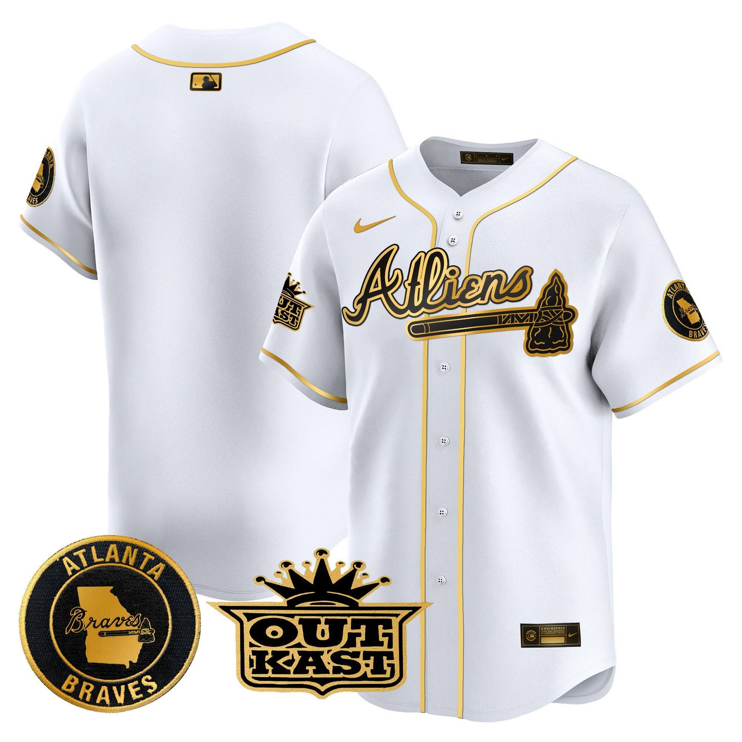 Atlanta Braves Atliens Vapor Premier Limited Jersey - All Stitched