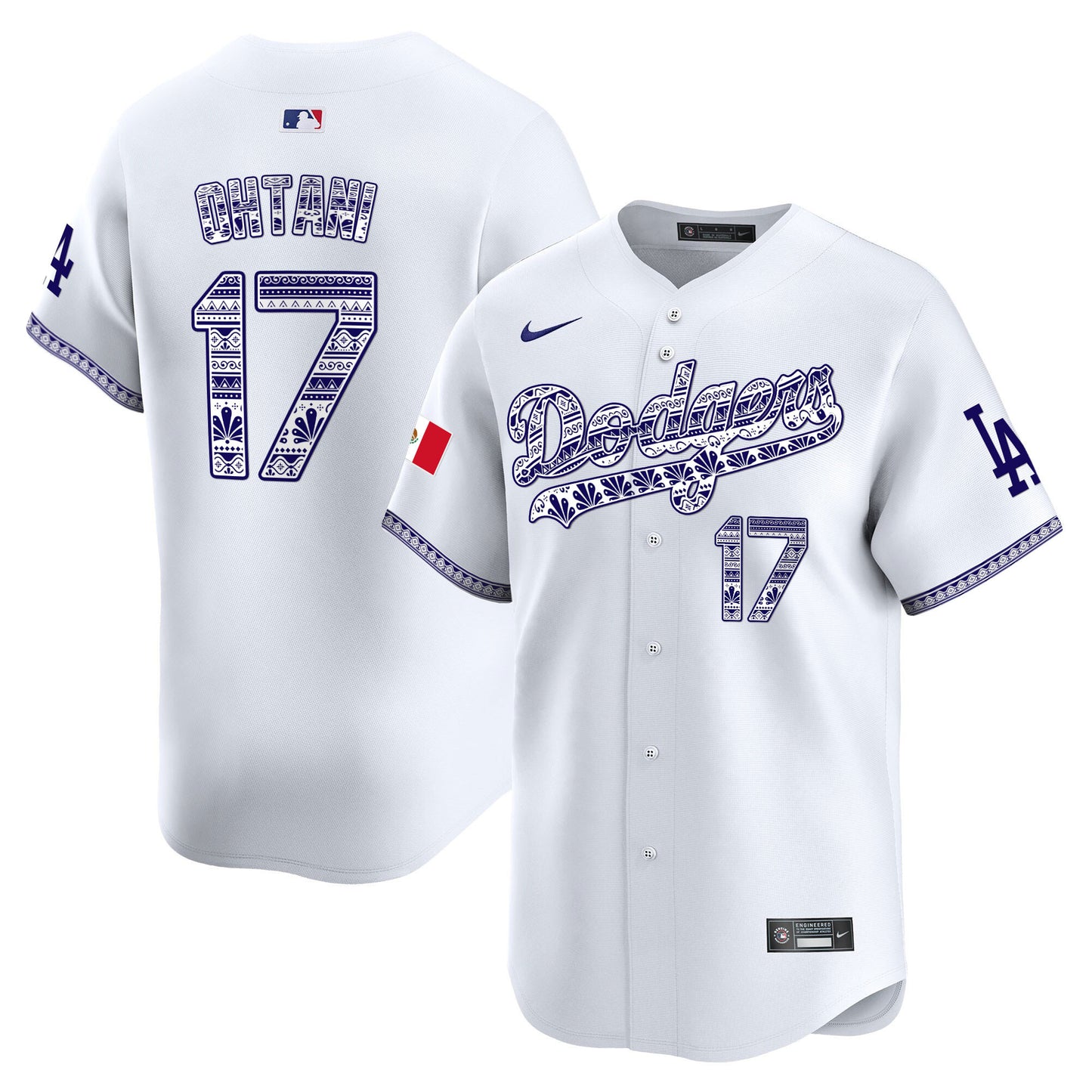 Los Angeles Dodgers Mexico Vapor Premier Limited Jersey V3 - All Stitched