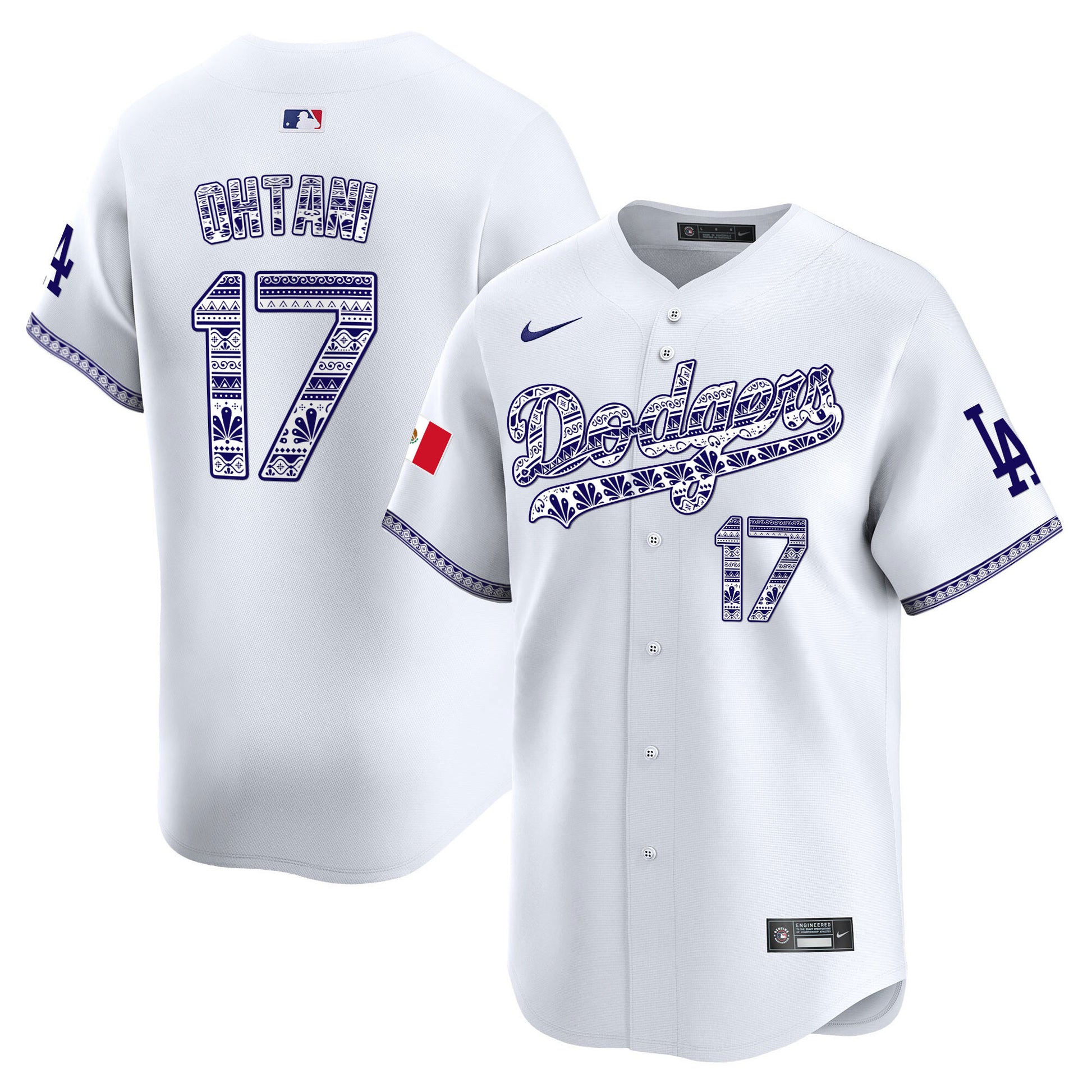 Los Angeles Dodgers Mexico Vapor Premier Limited Jersey V3 - All Stitched