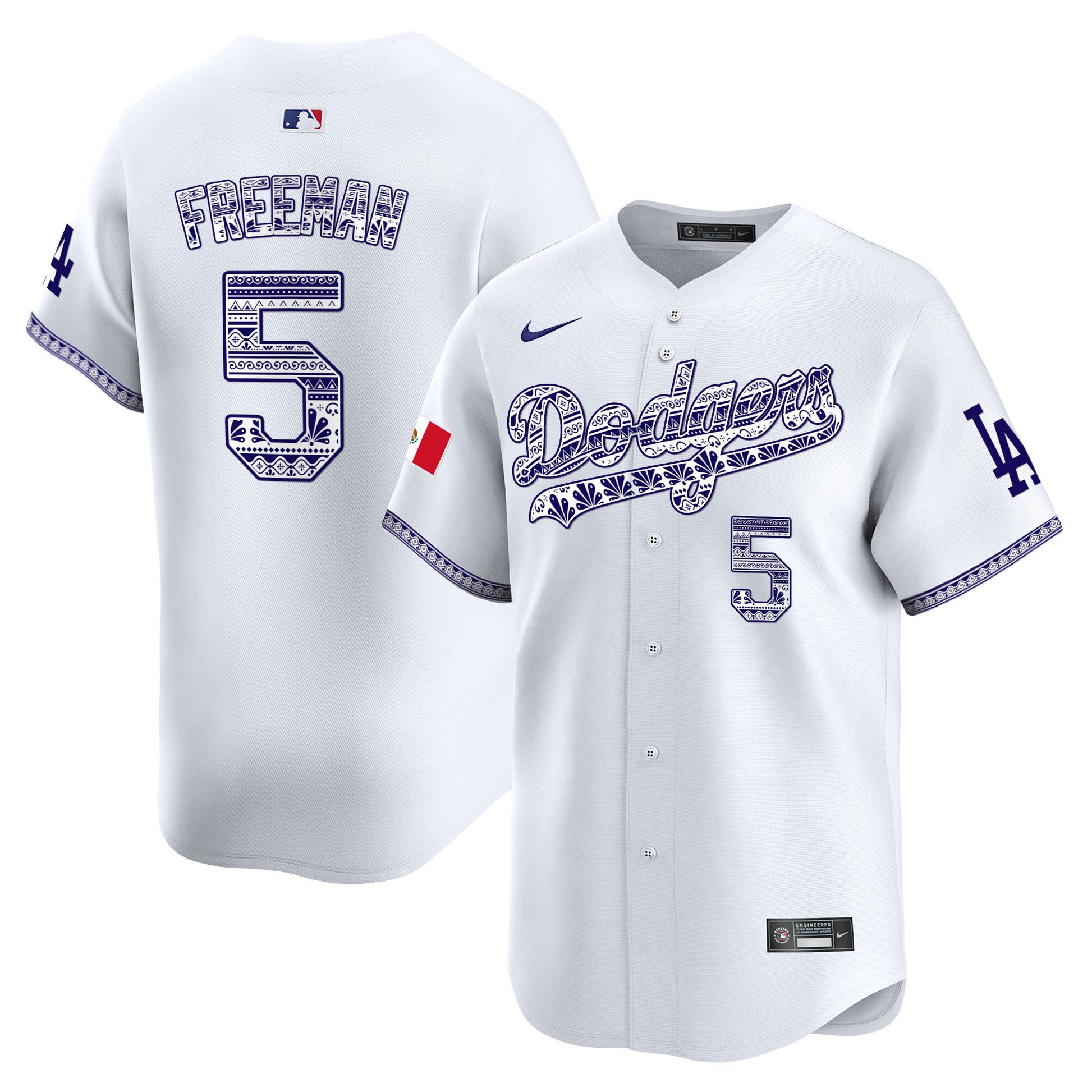 Los Angeles Dodgers Mexico Vapor Premier Limited Jersey V3 - All Stitched