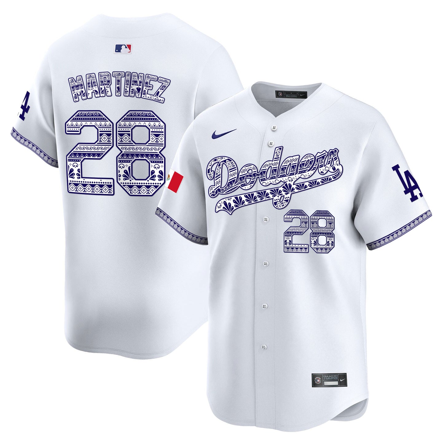 Los Angeles Dodgers Mexico Vapor Premier Limited Jersey V3 - All Stitched