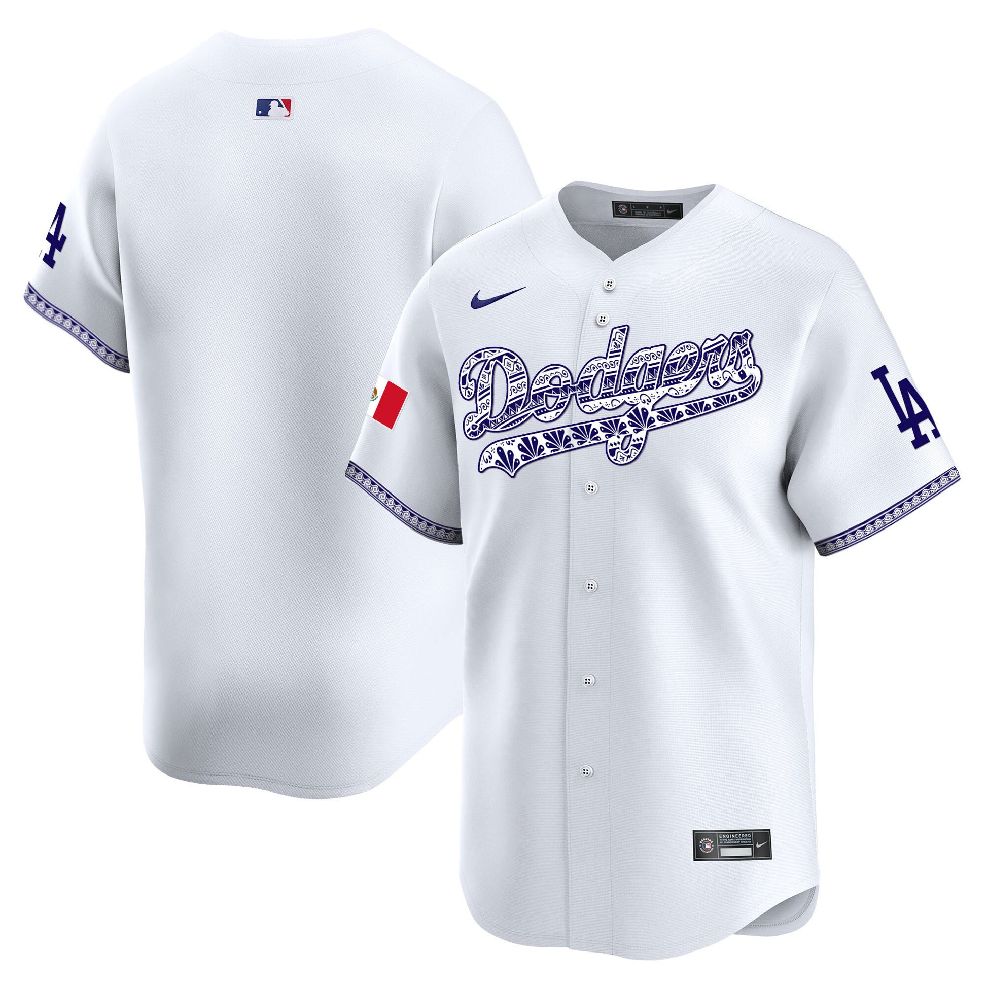 Los Angeles Dodgers Mexico Vapor Premier Limited Jersey V3 - All Stitched