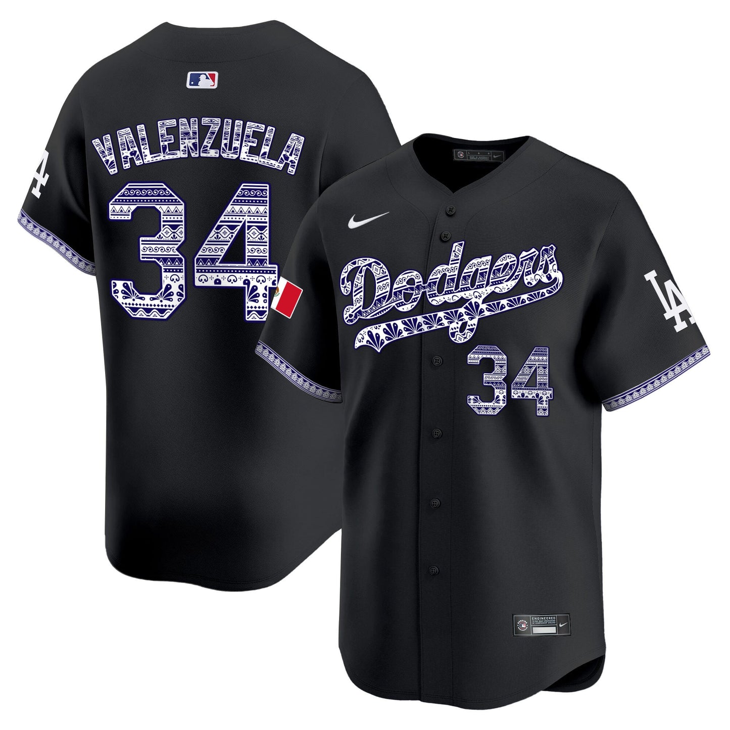Los Angeles Dodgers Mexico Vapor Premier Limited Jersey V3 - All Stitched