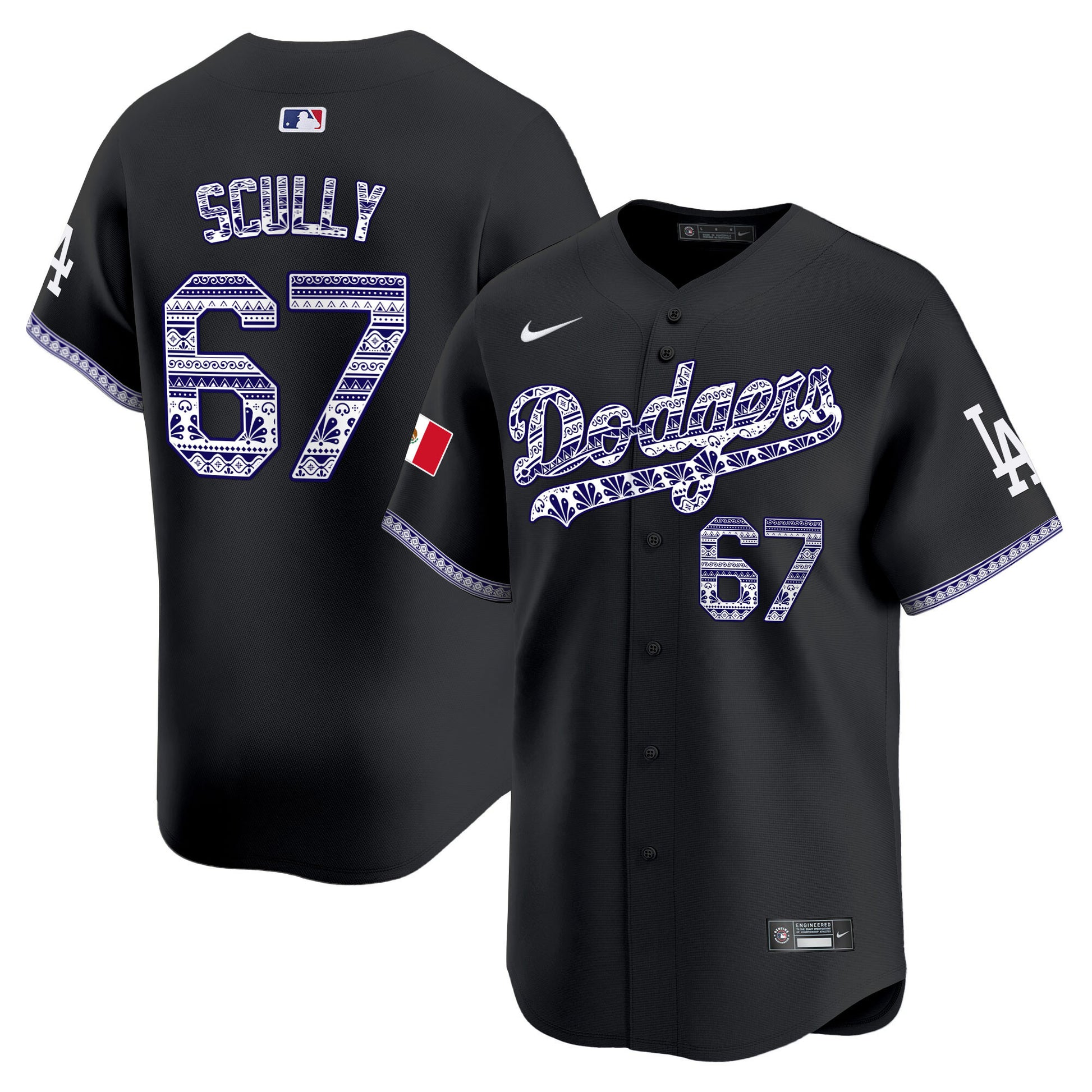Los Angeles Dodgers Mexico Vapor Premier Limited Jersey V3 - All Stitched