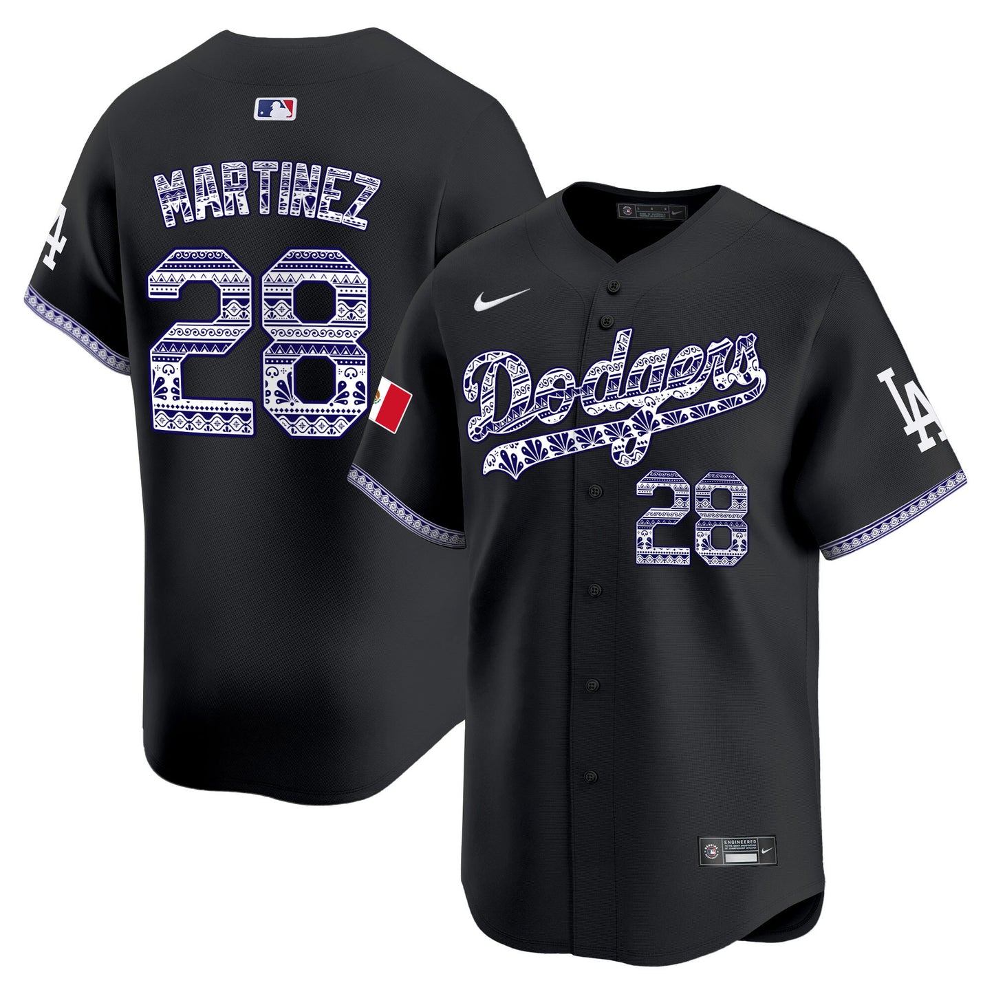 Los Angeles Dodgers Mexico Vapor Premier Limited Jersey V3 - All Stitched