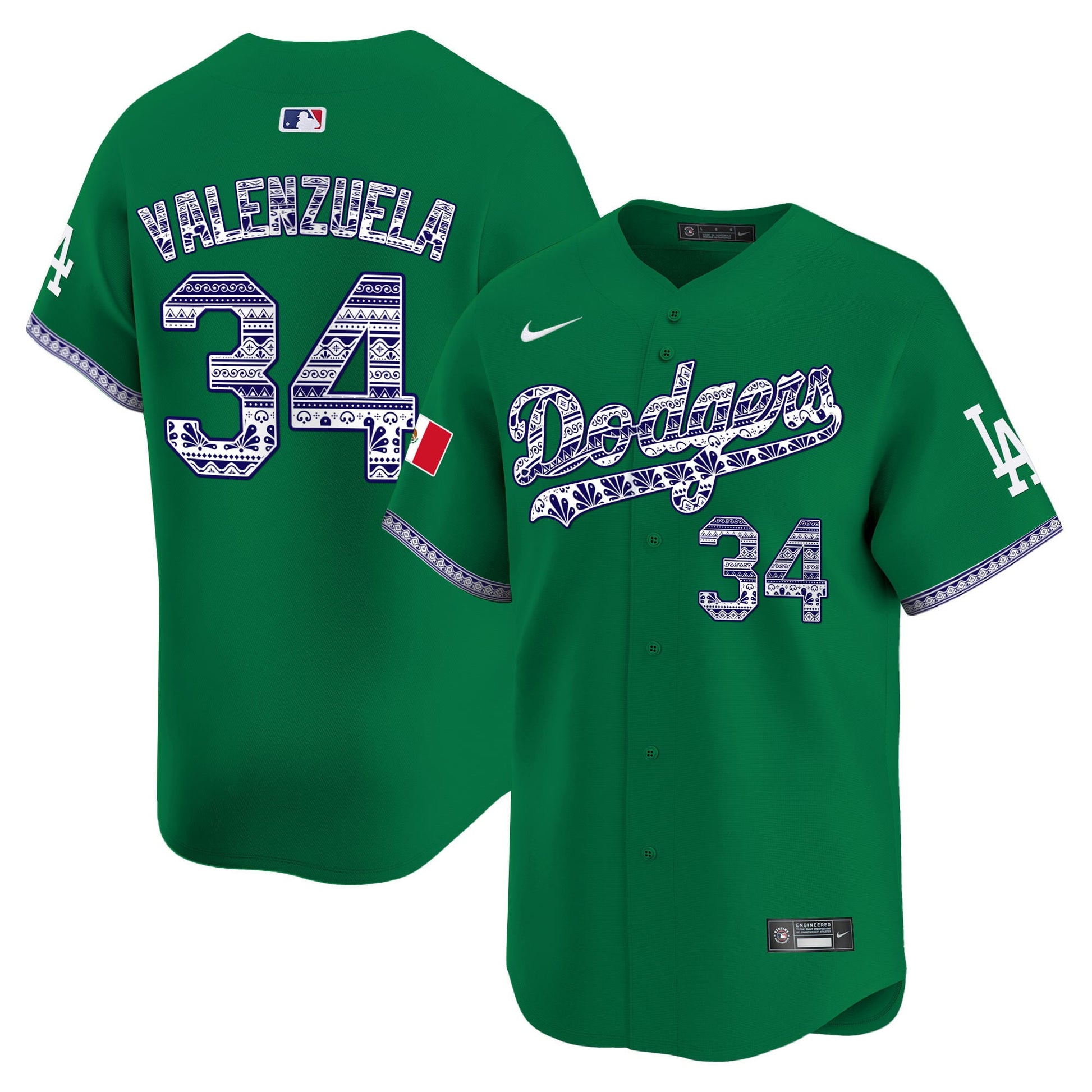 Los Angeles Dodgers Mexico Vapor Premier Limited Jersey V3 - All Stitched