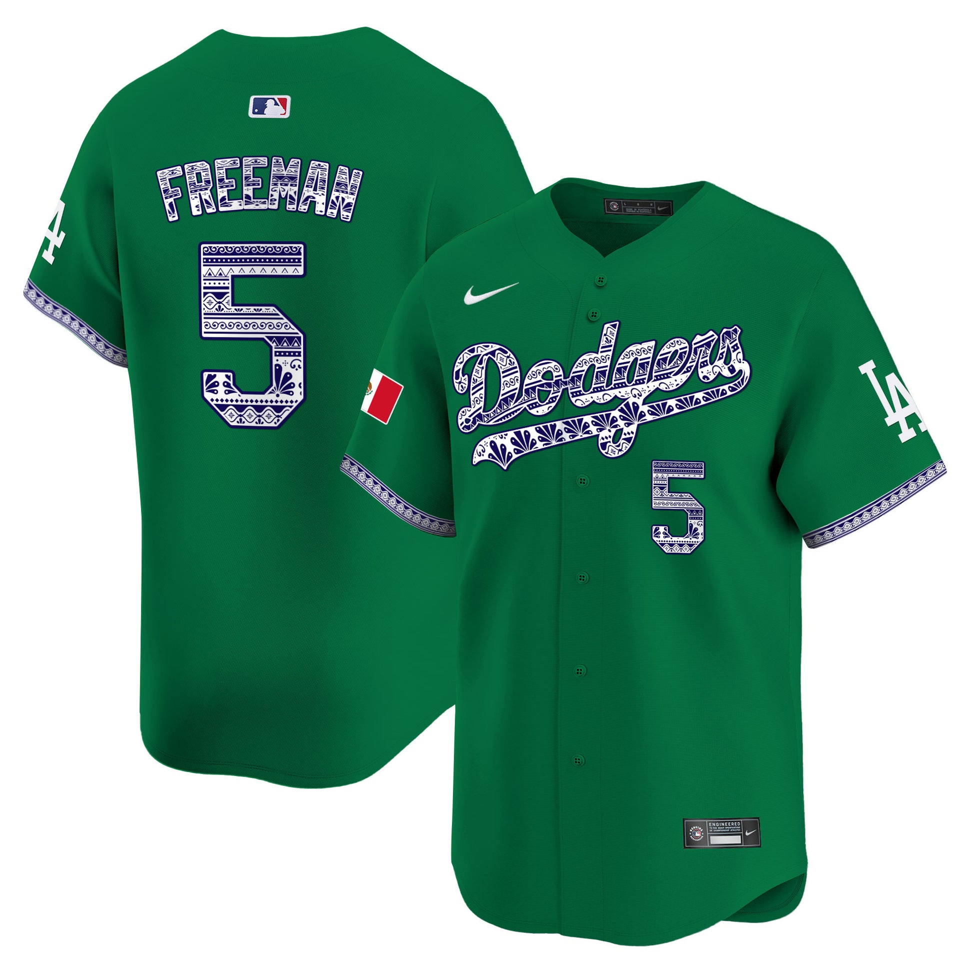 Los Angeles Dodgers Mexico Vapor Premier Limited Jersey V3 - All Stitched