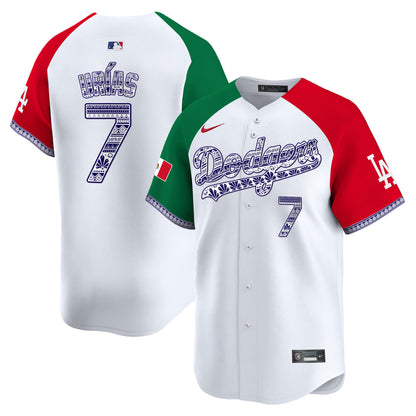Los Angeles Dodgers Mexico Vapor Premier Limited Jersey V3 - All Stitched