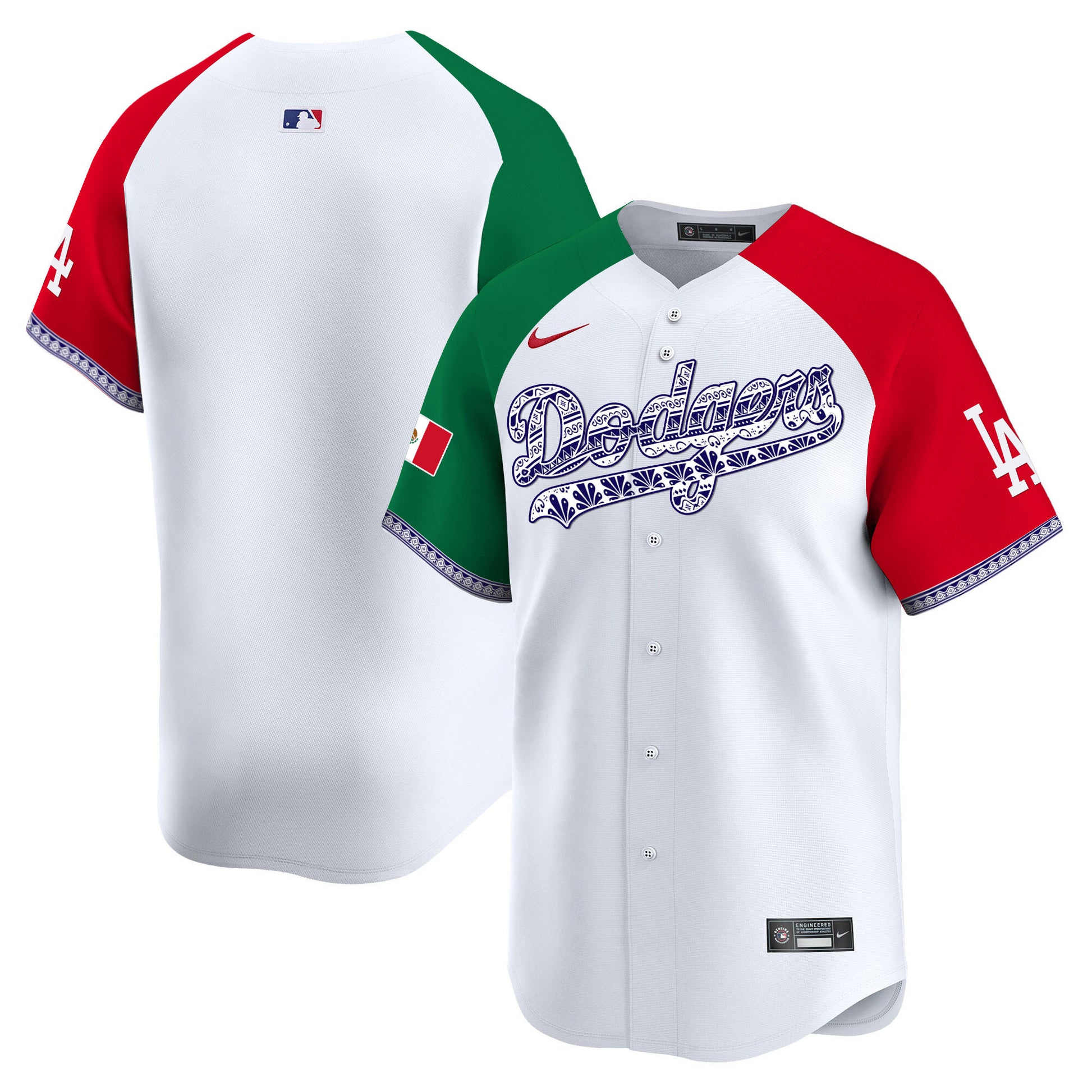 Los Angeles Dodgers Mexico Vapor Premier Limited Jersey V3 - All Stitched