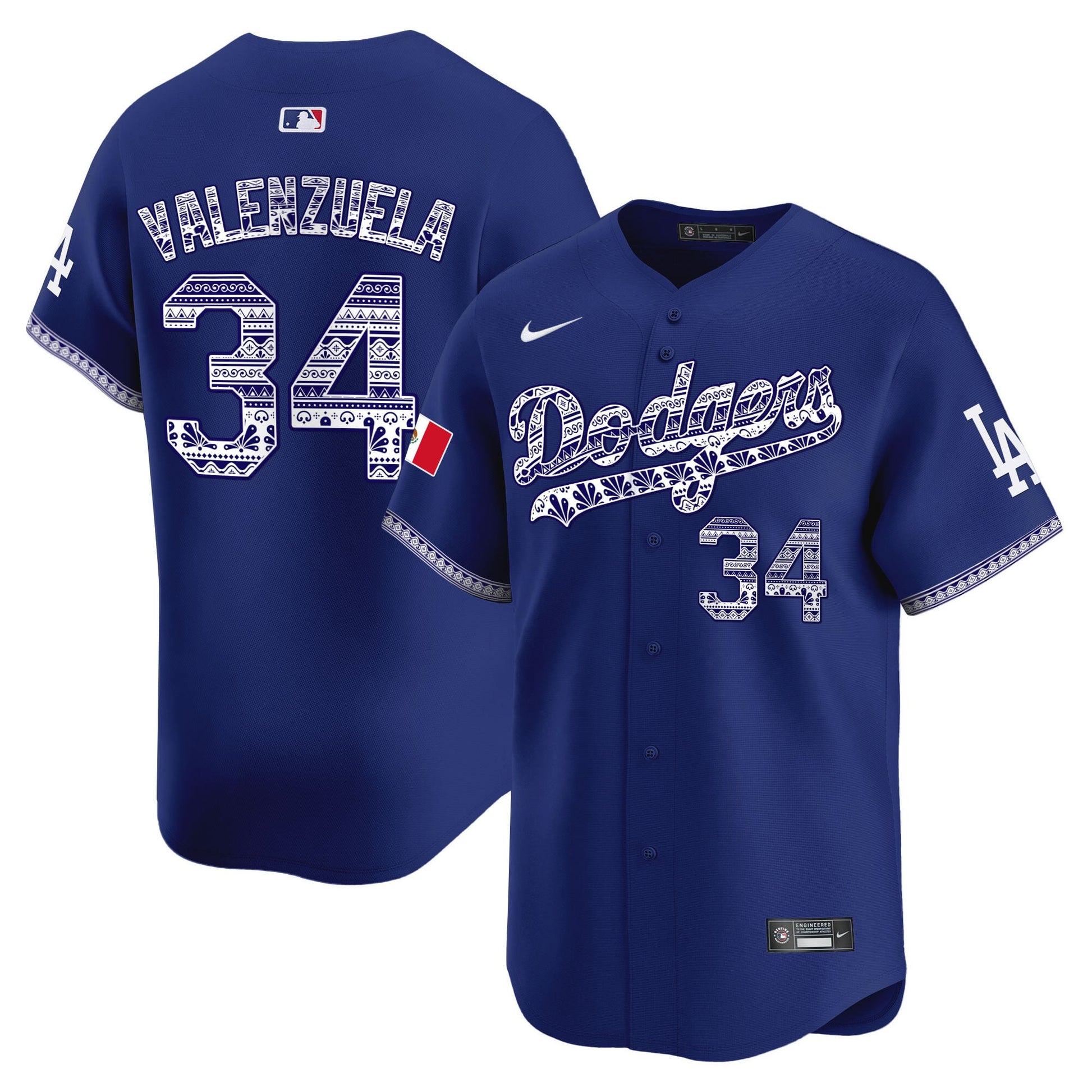 Los Angeles Dodgers Mexico Vapor Premier Limited Jersey V3 - All Stitched