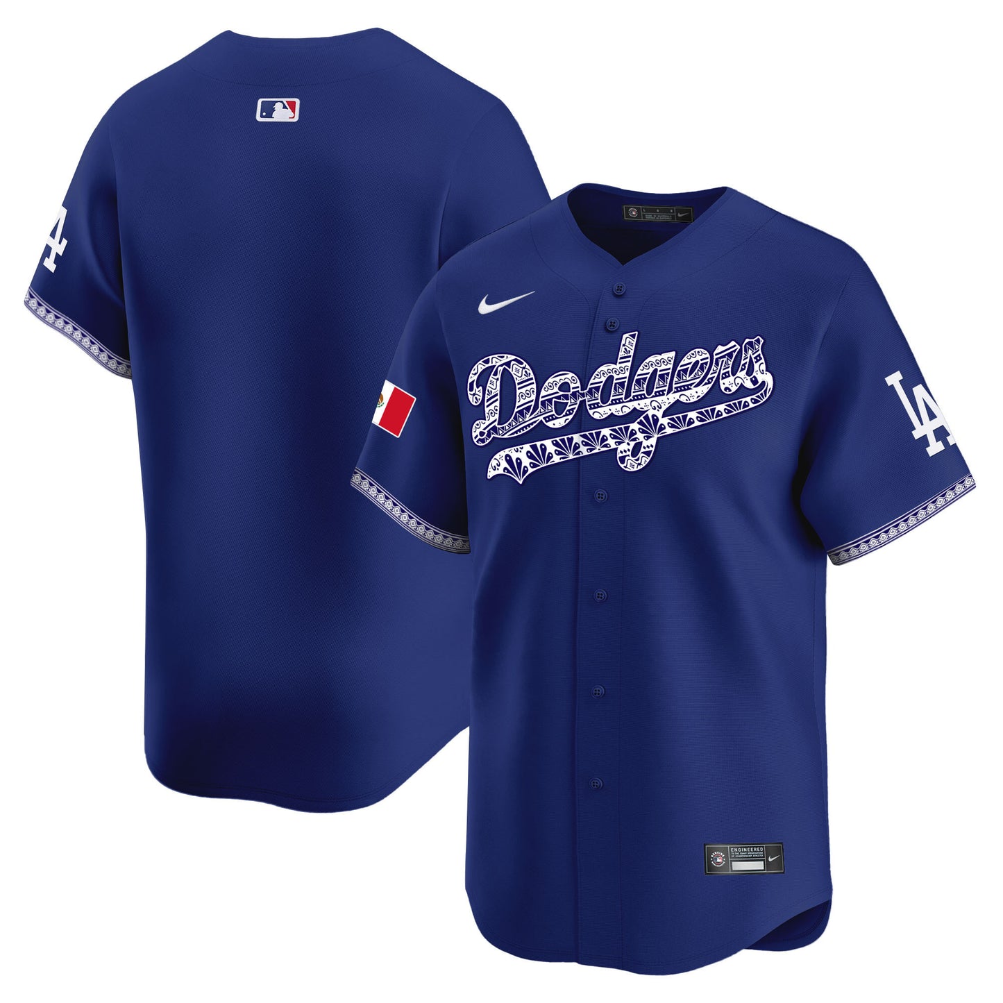Los Angeles Dodgers Mexico Vapor Premier Limited Jersey V3 - All Stitched