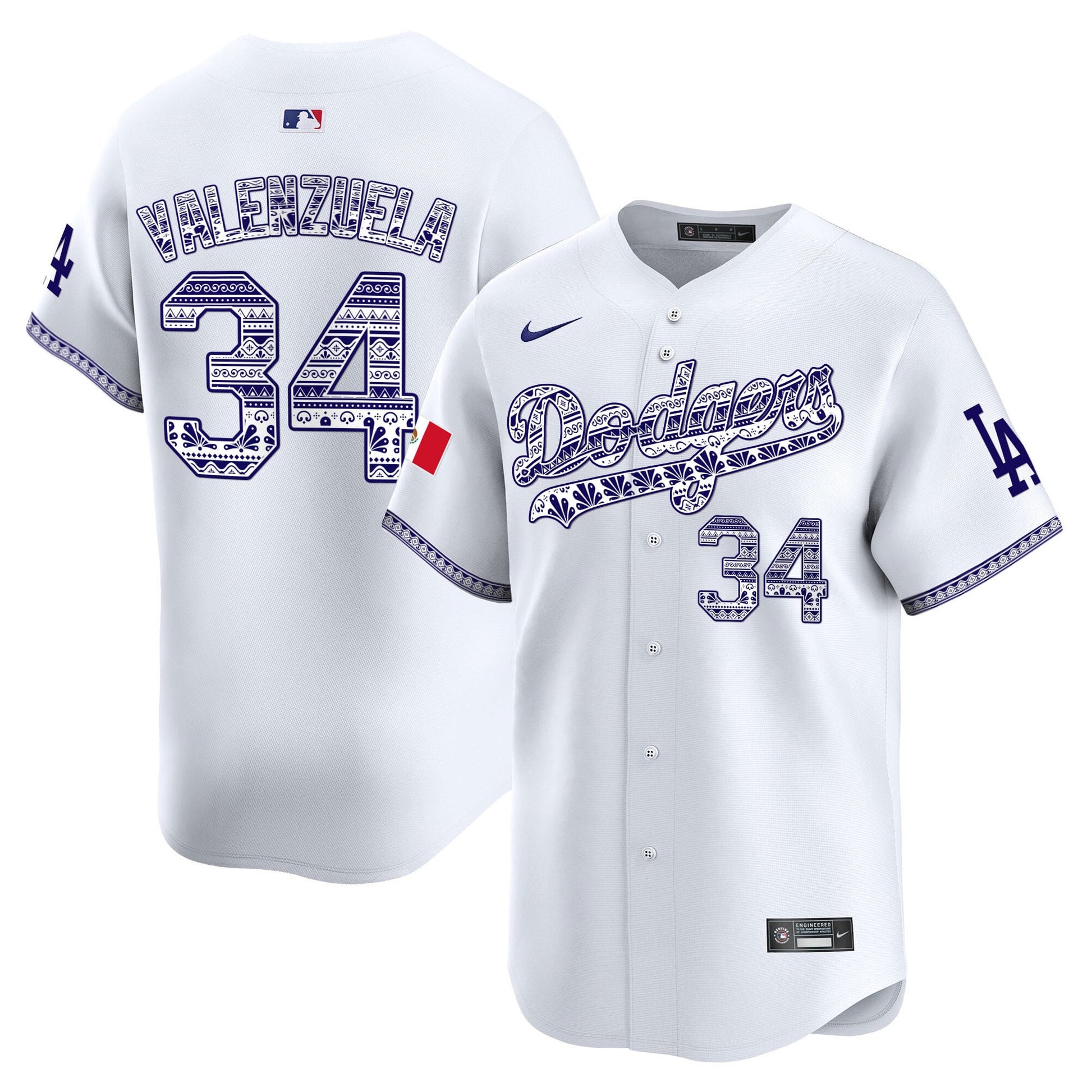 Los Angeles Dodgers Mexico Vapor Premier Limited Jersey V3 - All Stitched