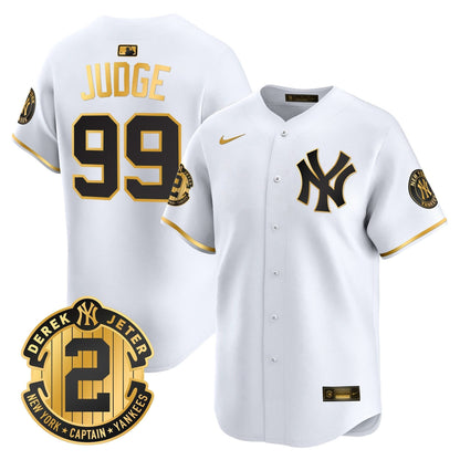 Men's Yankees Derek Jeter Patch Vapor Premier Limited Jersey - All Stitched