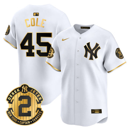 Men's Yankees Derek Jeter Patch Vapor Premier Limited Jersey - All Stitched