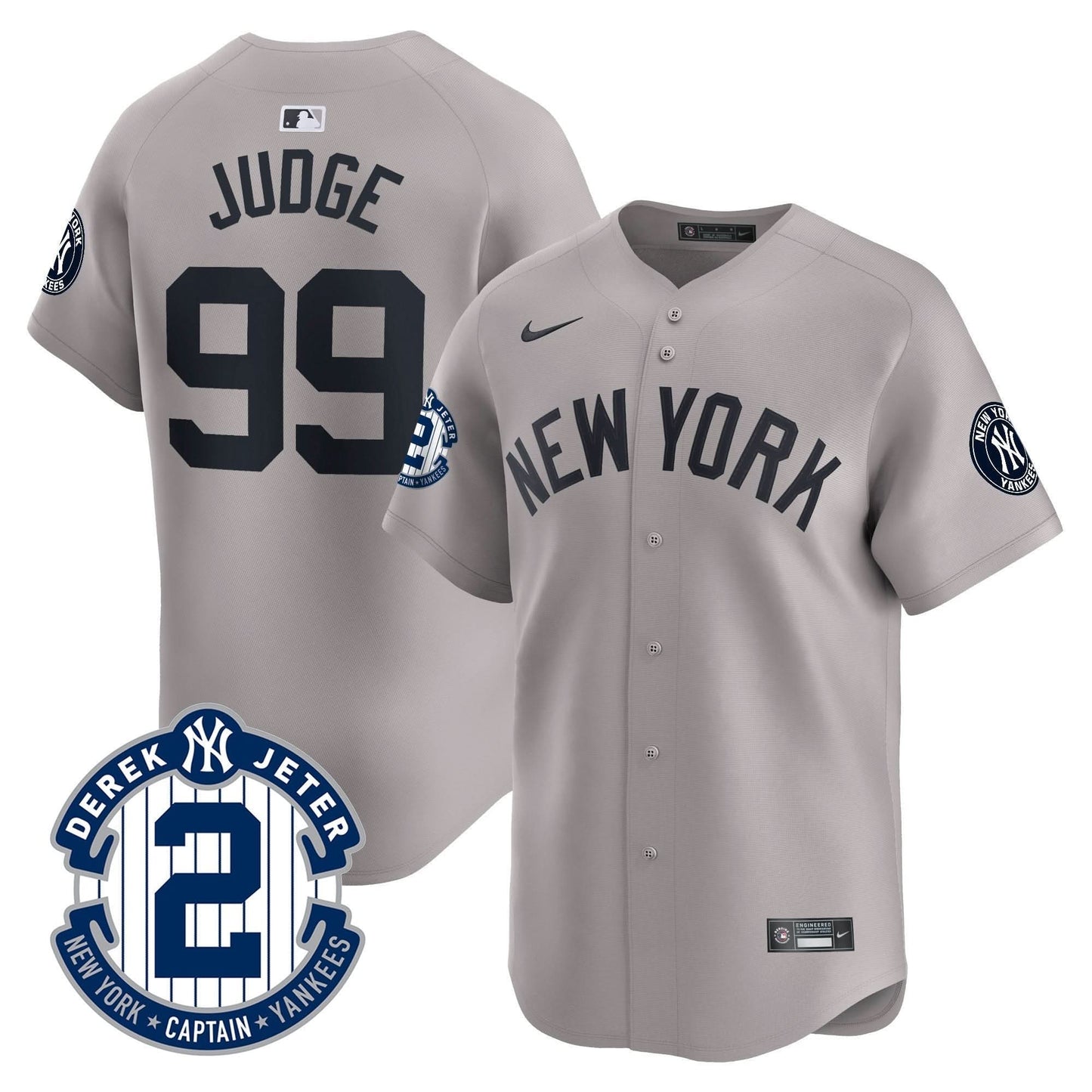 Men's Yankees Derek Jeter Patch Vapor Premier Limited Jersey - All Stitched