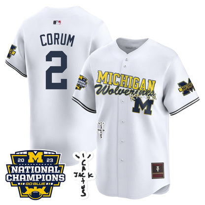 Michigan Wolverines Cactus Jack Champions Baseball Jersey - All Stitched