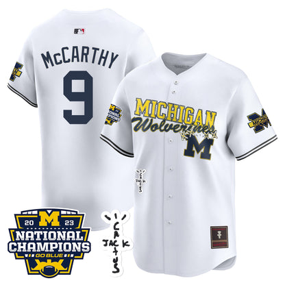 Michigan Wolverines Cactus Jack Champions Baseball Jersey - All Stitched