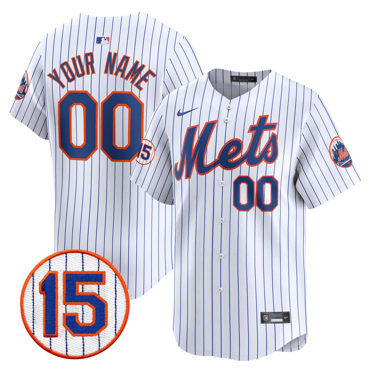 New York Mets Jerry Grote Patch Vapor Premier Limited Custom Jersey - All Stitched