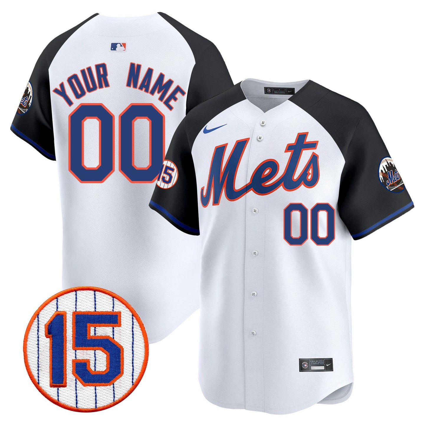 New York Mets Jerry Grote Patch Vapor Premier Limited Custom Jersey - All Stitched