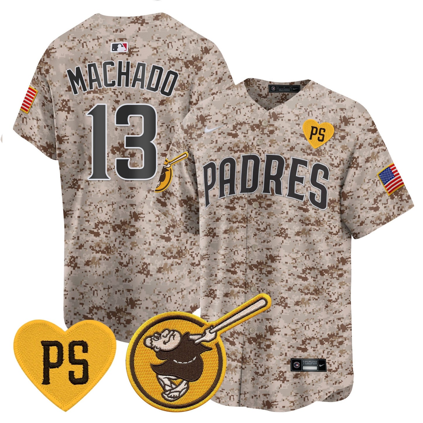 Padres USMC Alternate Vapor Premier Limited Jersey – All Stitched