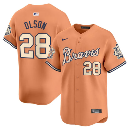 Atlanta Braves Peaches n' Cream Vapor Premier Limited Jersey - All Stitched