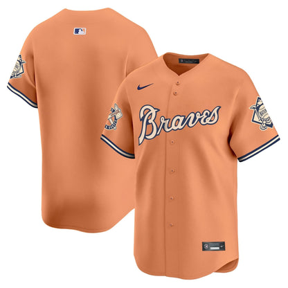 Atlanta Braves Peaches n' Cream Vapor Premier Limited Jersey - All Stitched