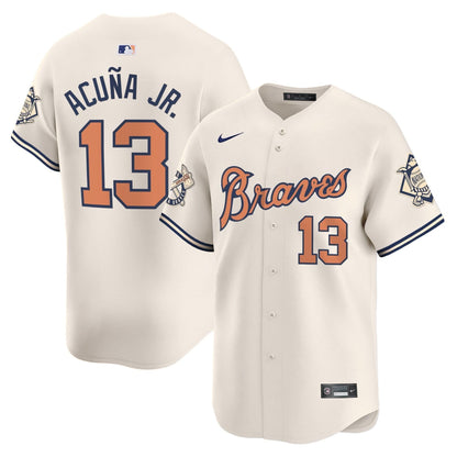 Atlanta Braves Peaches n' Cream Vapor Premier Limited Jersey - All Stitched