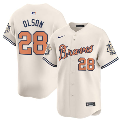 Atlanta Braves Peaches n' Cream Vapor Premier Limited Jersey - All Stitched