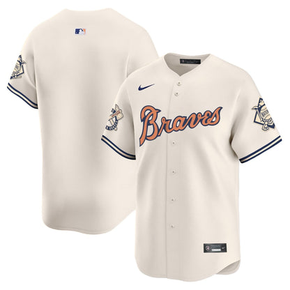 Atlanta Braves Peaches n' Cream Vapor Premier Limited Jersey - All Stitched