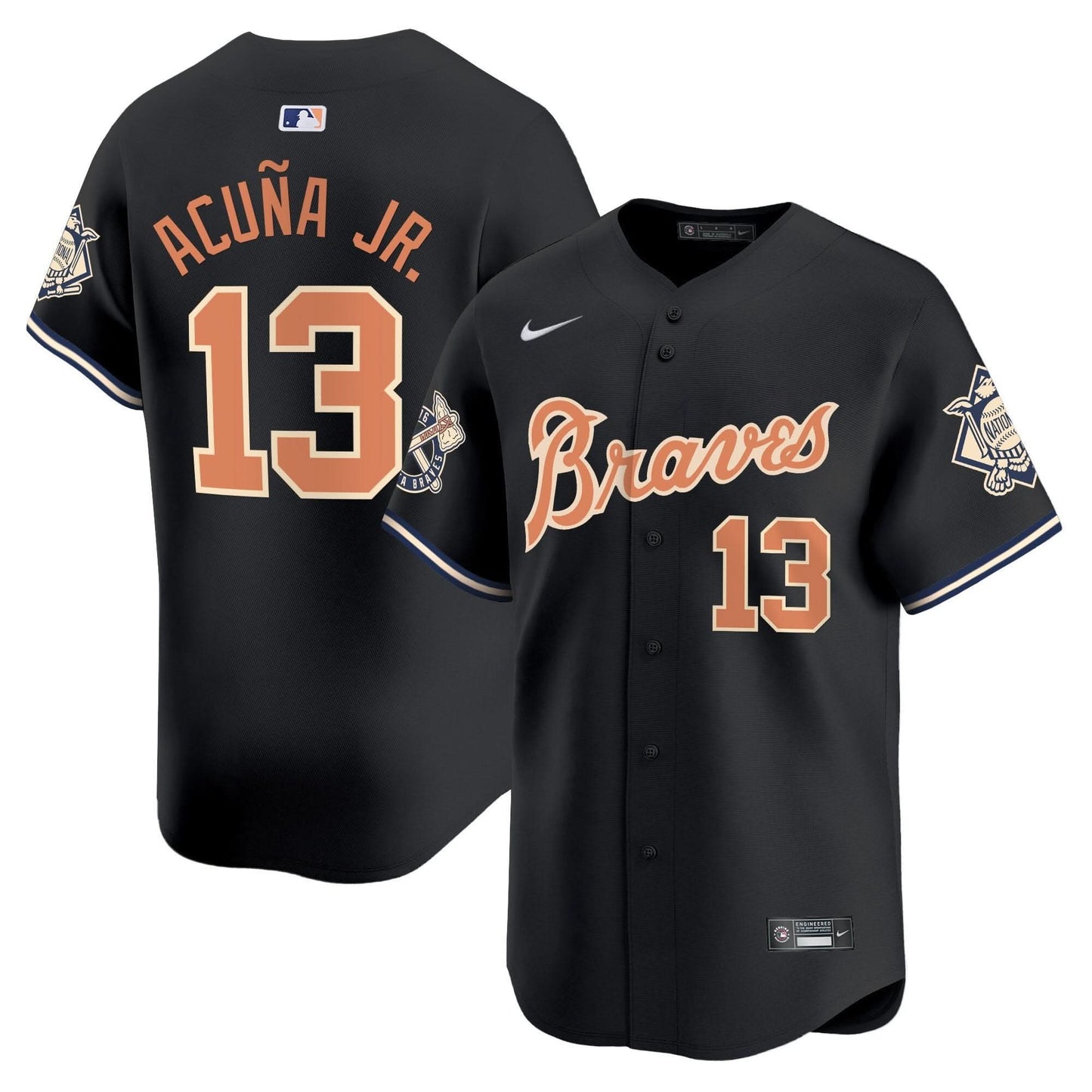 Atlanta Braves Peaches n' Cream Vapor Premier Limited Jersey - All Stitched