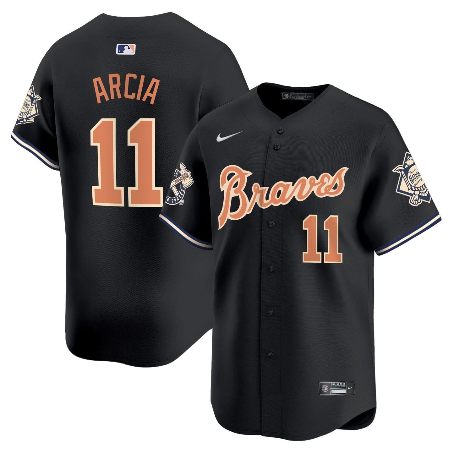 Atlanta Braves Peaches n' Cream Vapor Premier Limited Jersey - All Stitched