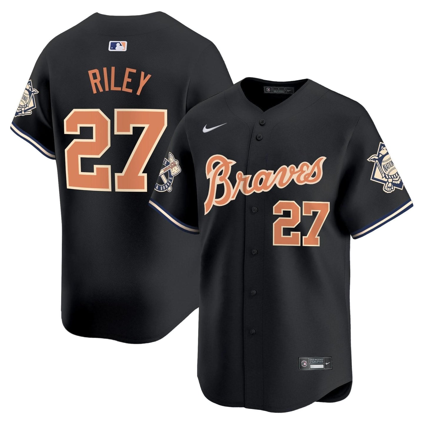 Atlanta Braves Peaches n' Cream Vapor Premier Limited Jersey - All Stitched