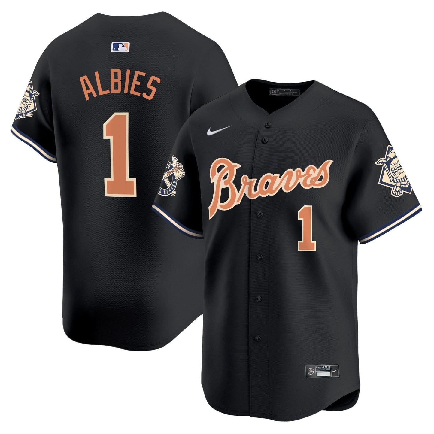 Atlanta Braves Peaches n' Cream Vapor Premier Limited Jersey - All Stitched
