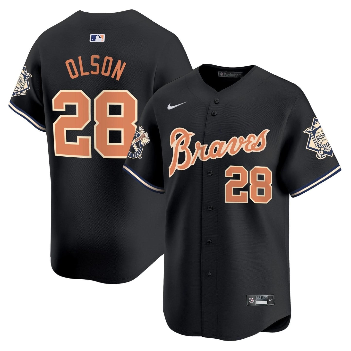 Atlanta Braves Peaches n' Cream Vapor Premier Limited Jersey - All Stitched