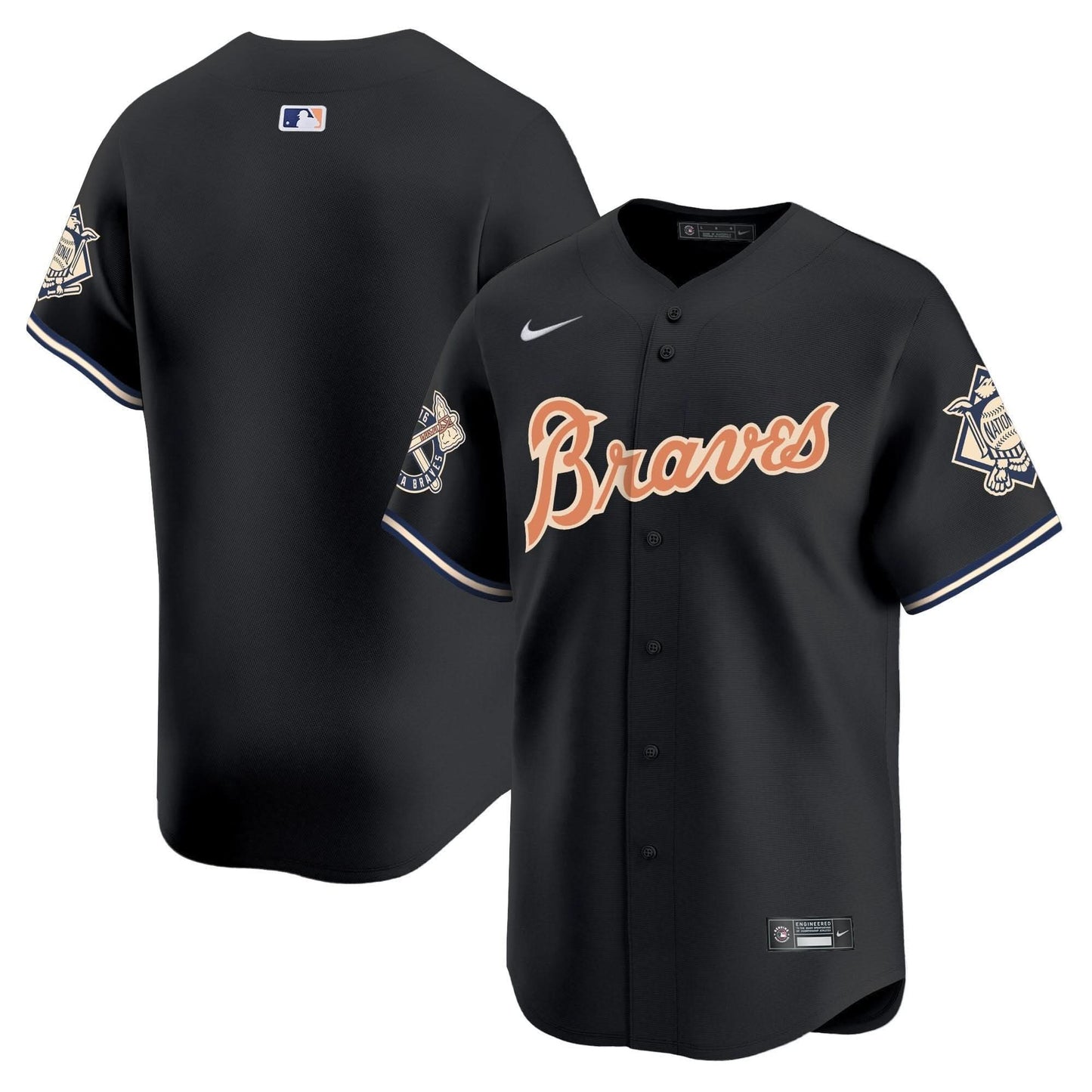 Atlanta Braves Peaches n' Cream Vapor Premier Limited Jersey - All Stitched