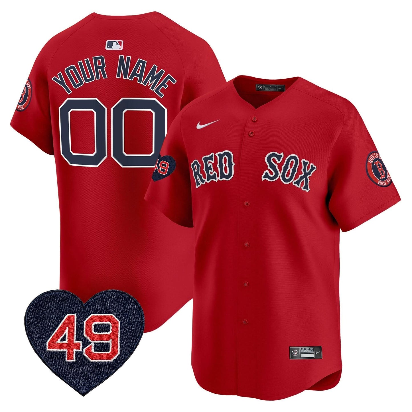 Boston Red Sox Tim Wakefield Patch Vapor Premier Limited Custom Jersey - All Stitched