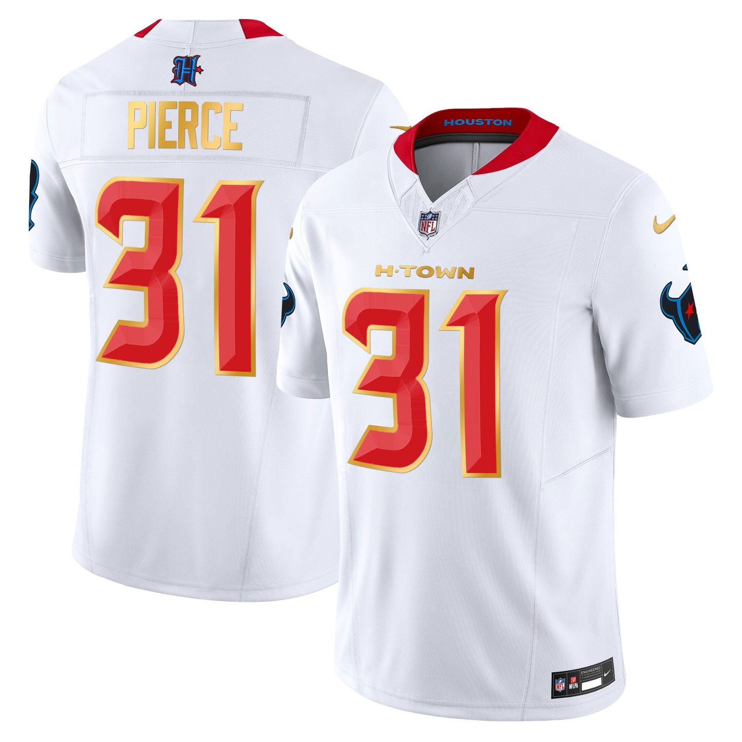 Houston Texans 2024 Gold Trim Vapor Limited Jersey - All Stitched