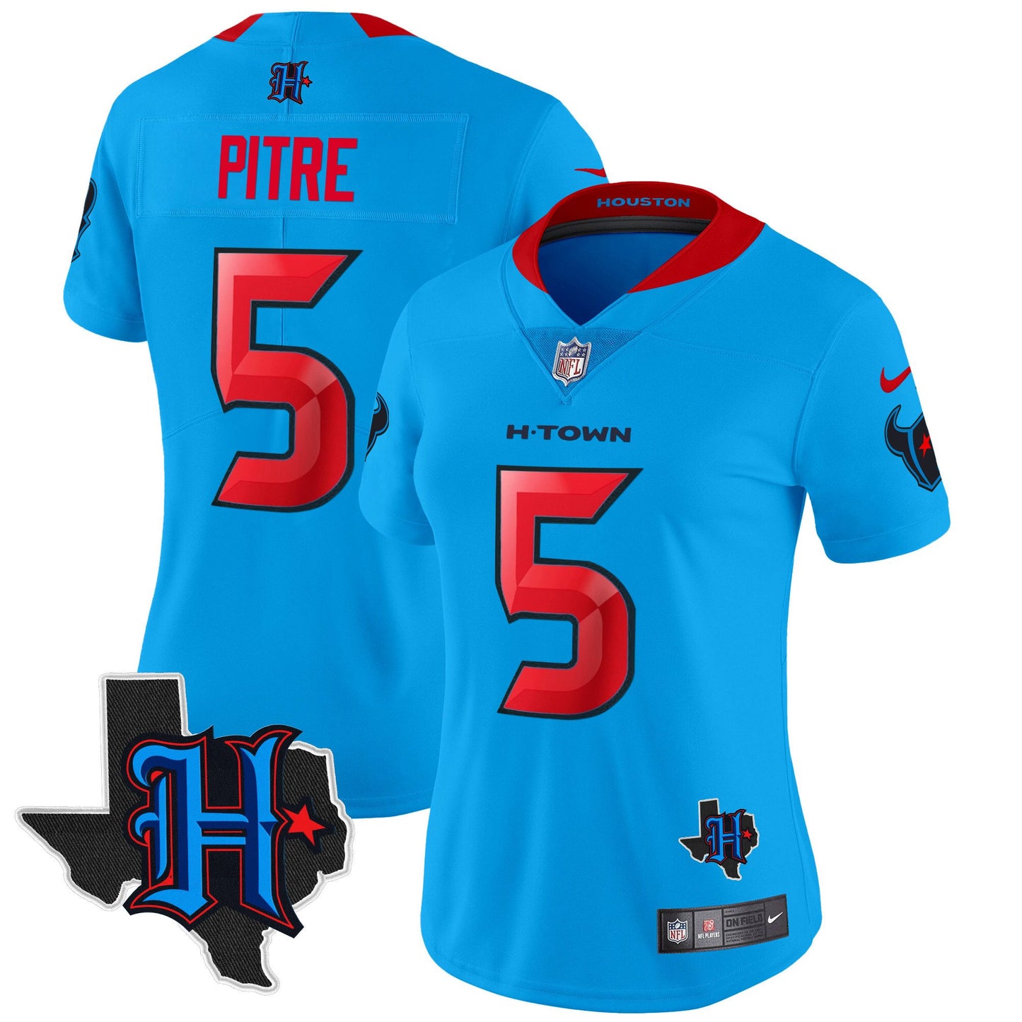 Women's Houston Texans 2024 Texas Patch Vapor Limited Jersey V2 - All Stitched