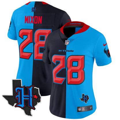 Women's Houston Texans 2024 Texas Patch Vapor Limited Jersey V2 - All Stitched