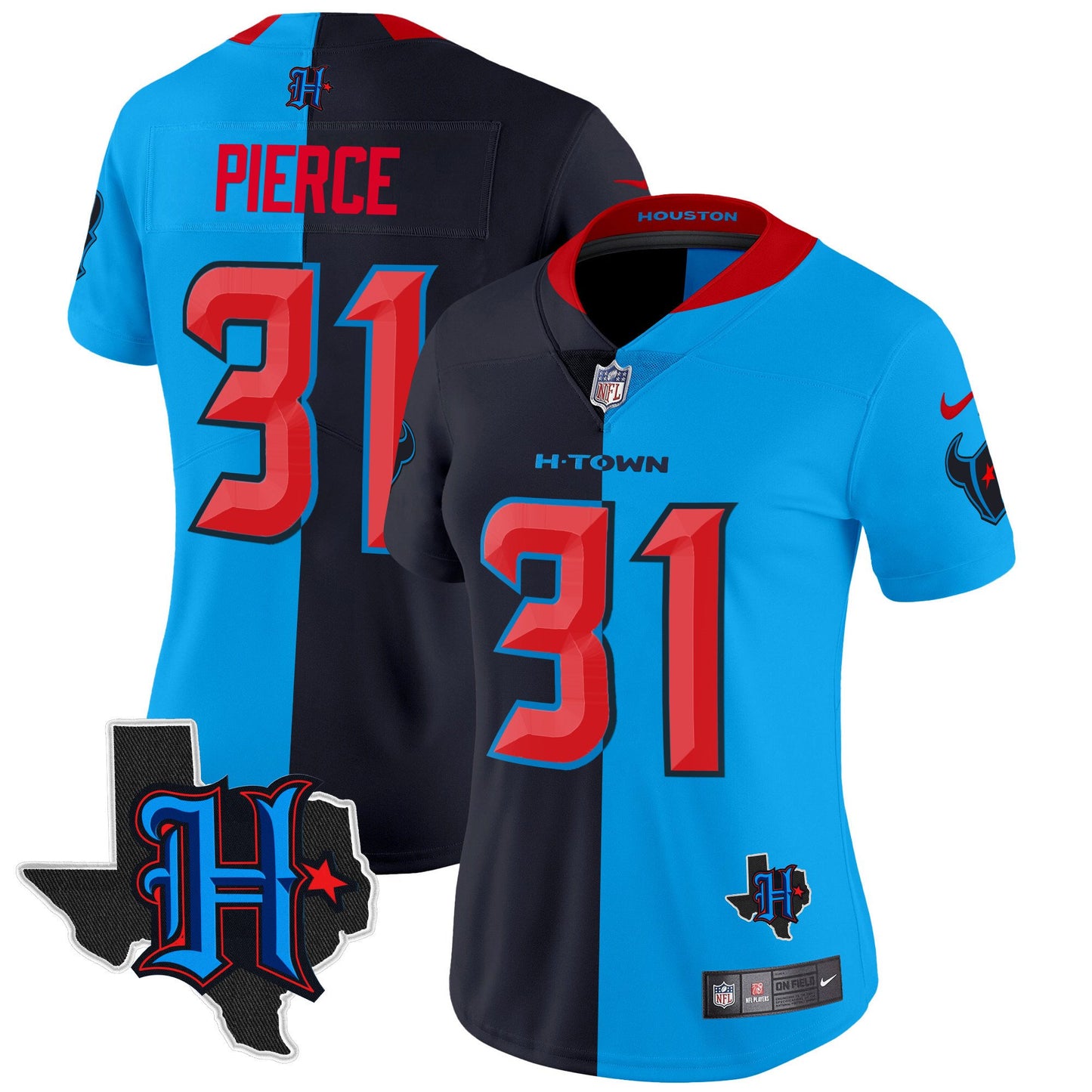 Women's Houston Texans 2024 Texas Patch Vapor Limited Jersey V2 - All Stitched