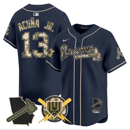 Atlanta Braves Armed Forces Day Vapor Premier Limited Jersey - All Stitched